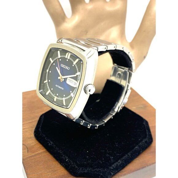 Seiko Men's Watch SNKP23 Recraft Automatic Blue Dial Day Date Stainless Steel - Picture 2 of 14